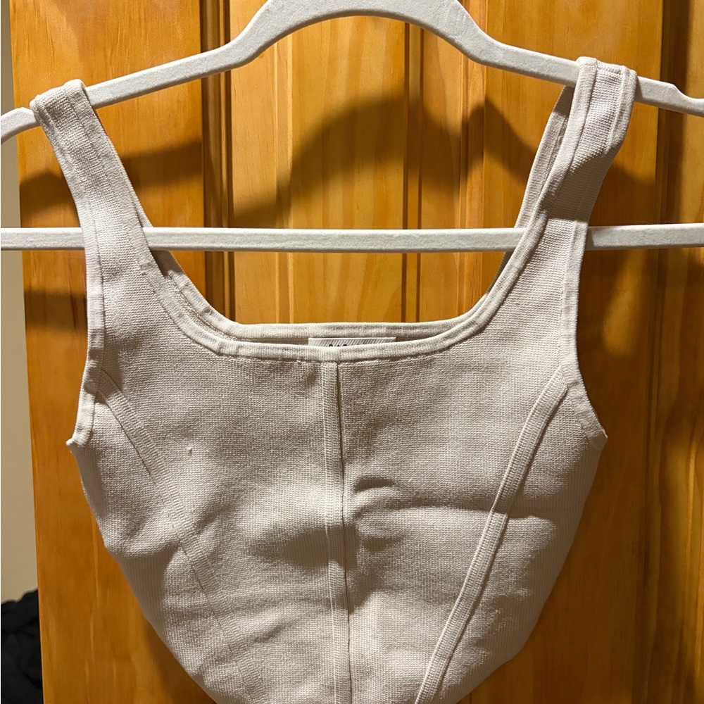 Babaton Beige Knit Top